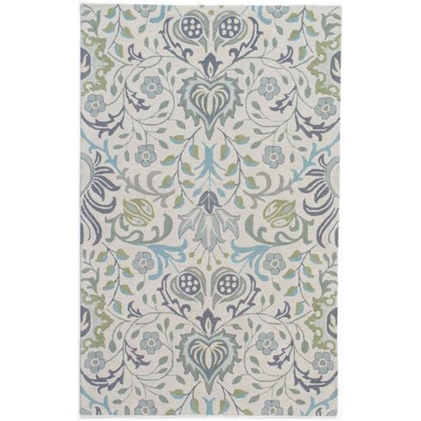 Momeni Newport Blue Hand Hooked Area Rug - 5 ft. NEWPONP-12BLU5080